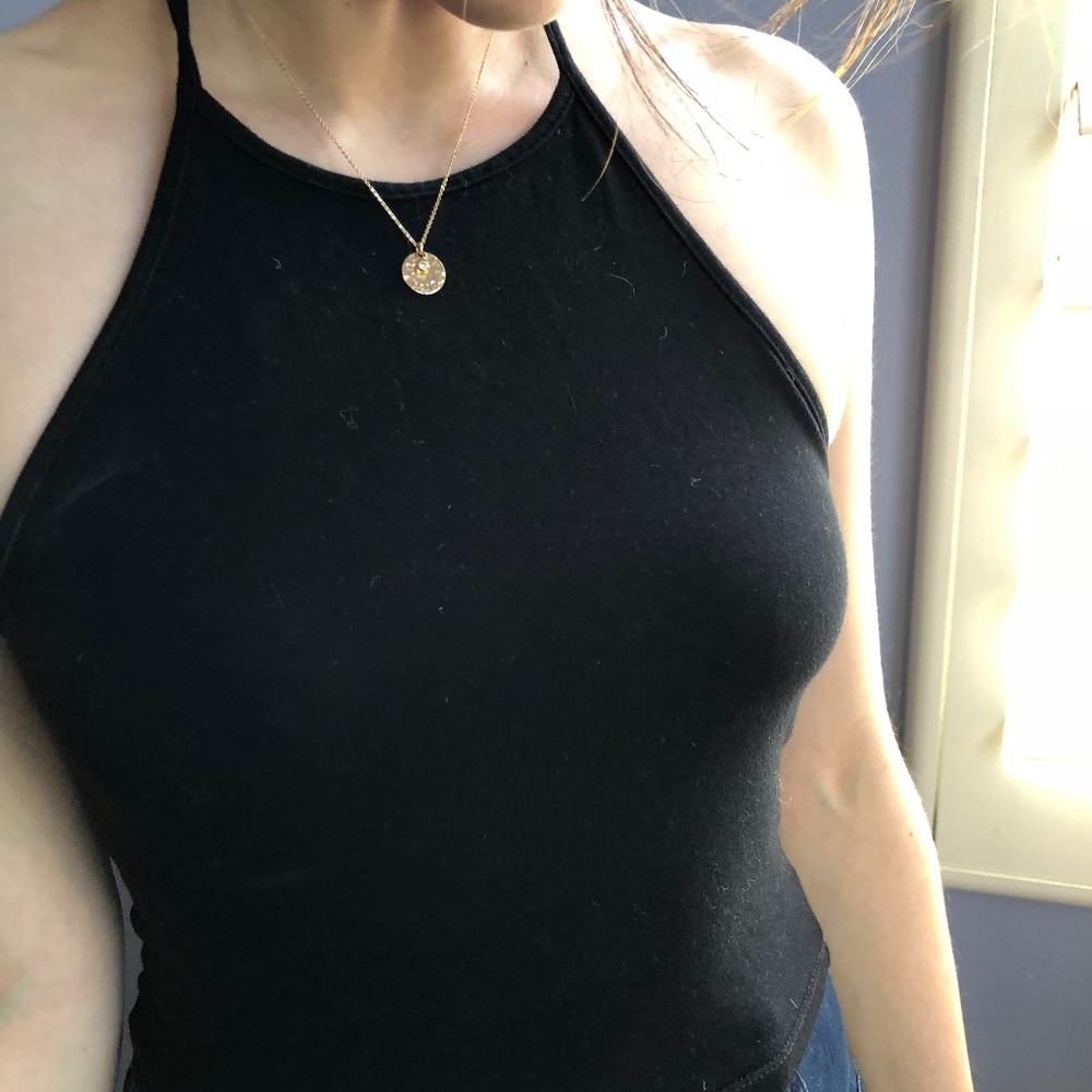 Black Brandy Melville Crop Halter